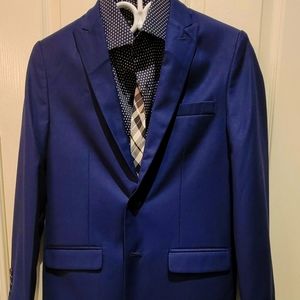 New Calvin Klein Youth Male Blue Suit